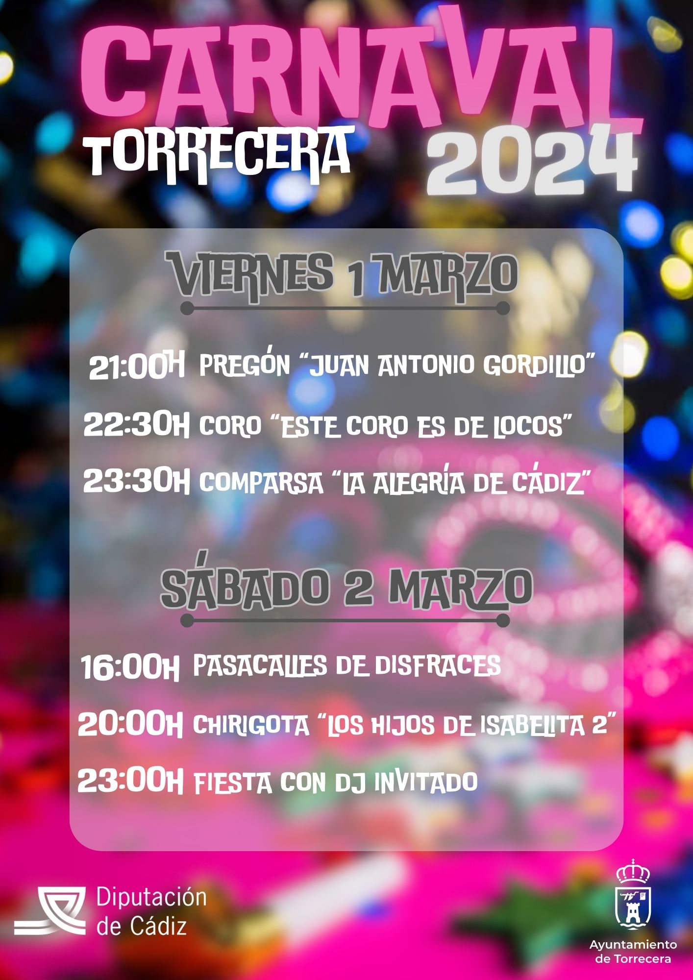 Programación Carnaval de Torrecera 2024